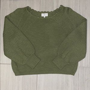 Lou and Grey Cropped Green Sweater